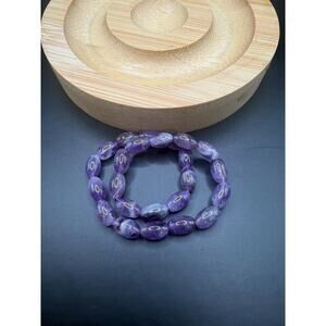 Amethyst Rice Shape 5mm Bracelet
